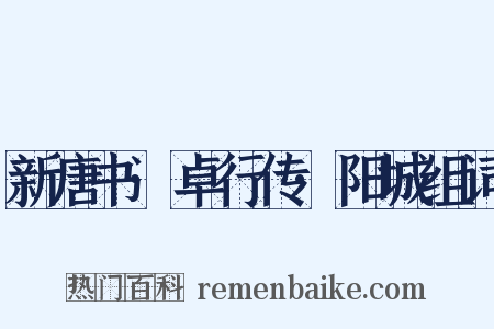 新唐书·卓行传·阳城组词是什么意思的图片